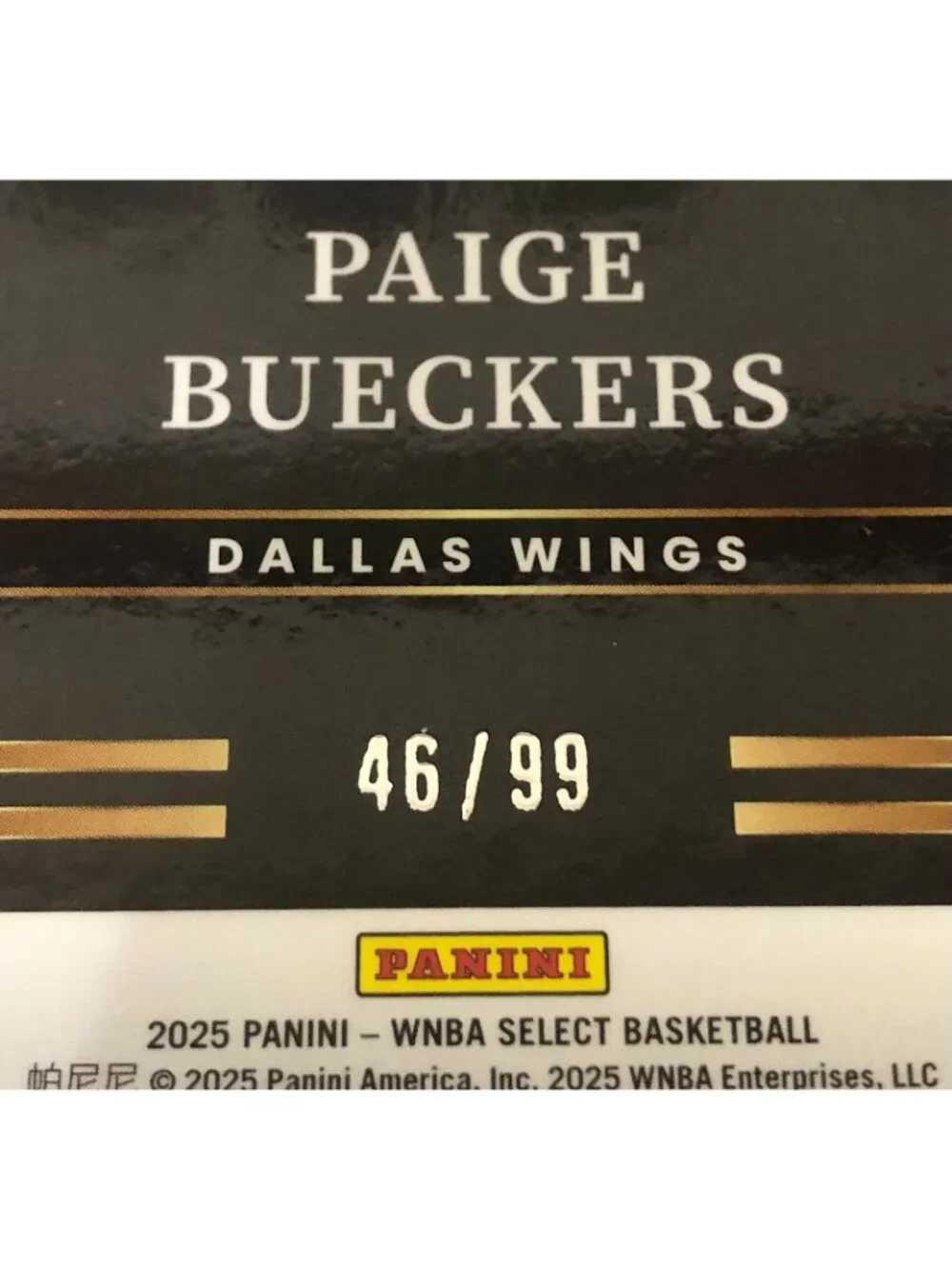 2025 Panini Select Paige Bueckers Future #1 RC Blue Flash Prizm SSP 46/99